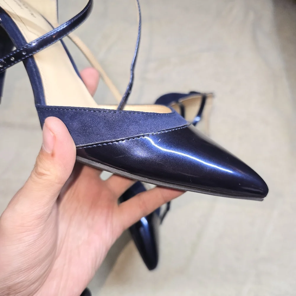 Liz Claiborne LC Heidi Strappy Heels Blue Size 9.5 - Picture 12 of 12